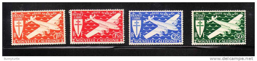 New Caledonia 1942 Air Post Stamps Airplanes MNH - Nuovi