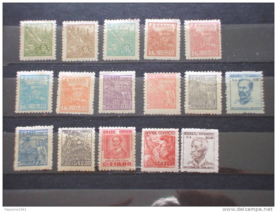 BRASILE - 1947/55 PITTORICA 16 Valori - NUOVI(+/++)-TEMATICHE - Unused Stamps