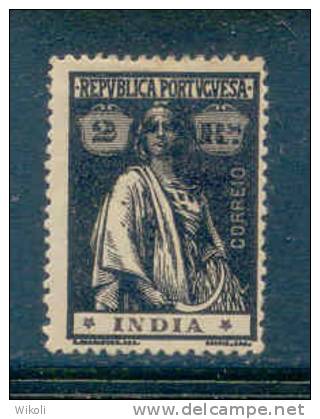 ! ! Portuguese India - 1914 Ceres 2 R - Af. 256 - MH - India Portoghese