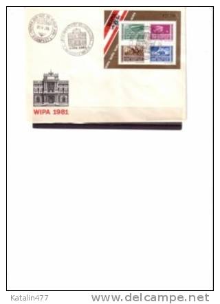 1981.. Hungary,  Wipa Exposition, Block  FDC - FDC