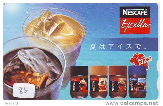 Télécarte Japon - NESTLE - CAFE - COFFEE Japan Phonecard (86) KAFFEE Telefonkarte - Advertising