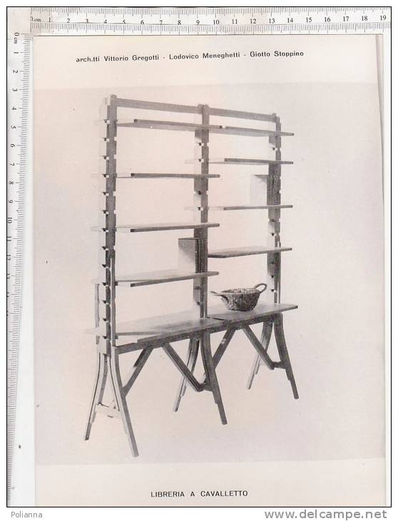 C0703 Fotografia Da Catalogo 1960 MOBILE MODERNARIATO - LIBRERIA A CAVALLETTO - DESIGN GREGOTTI - MENEGHETTI - STOPPINO - Oggetti