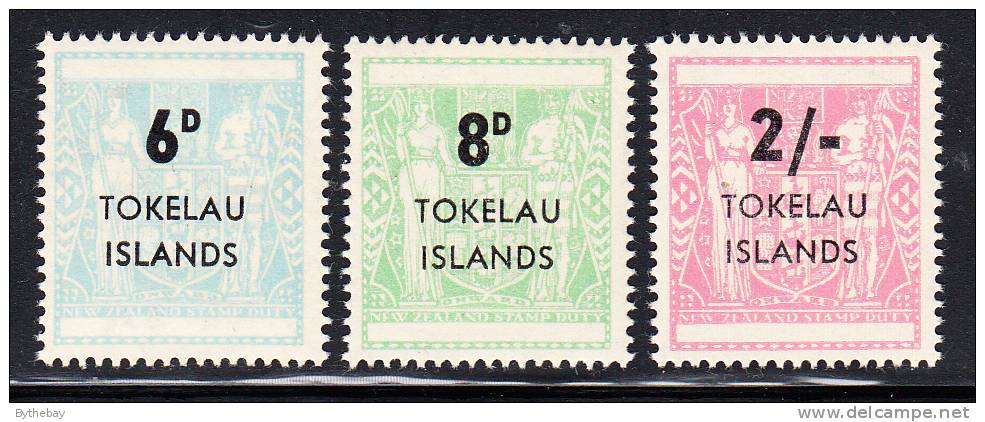 Tokelau MNH Scott #6-#8 Surcharges On NZ Post-Fiscals - Tokelau