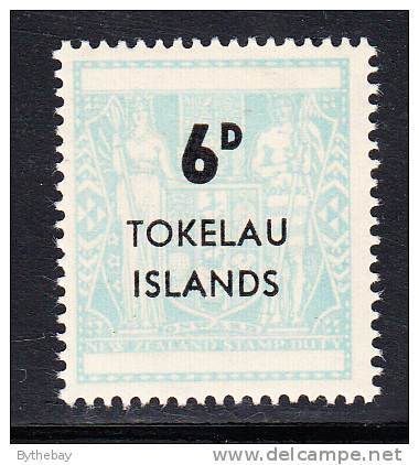 Tokelau MNH Scott #6 6p Light Blue - Surcharges On NZ Post-Fiscals - Tokelau