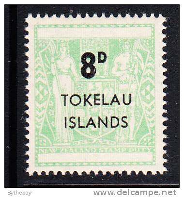 Tokelau MNH Scott #7 8p Light Green - Surcharges On NZ Post-Fiscals - Tokelau