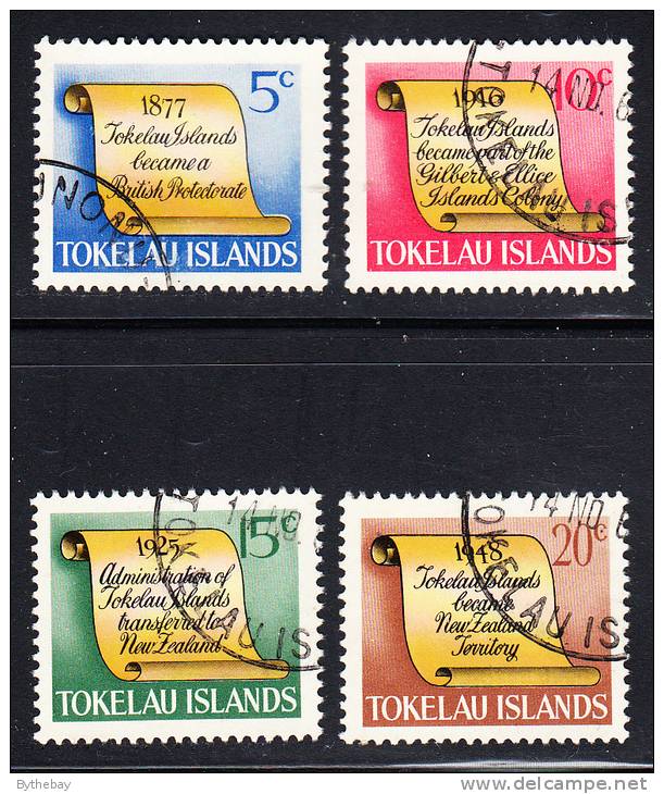 Tokelau Used Scott #16-#19 History Of Tokelau - Scroll - Tokelau