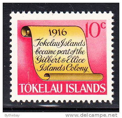 Tokelau MNH Scott #17 History Of Tokelau - 10c Scroll - Part Of Gilbert & Ellice - Tokelau