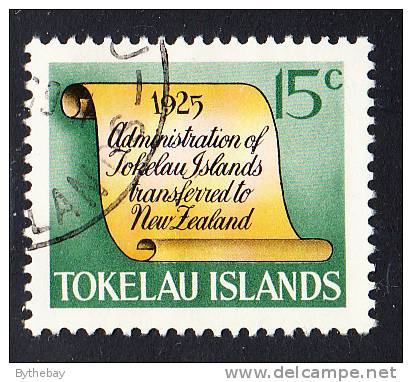 Tokelau Used Scott #18 History Of Tokelau - 15c Scroll - Administration Transferred To New Zealand - Tokelau