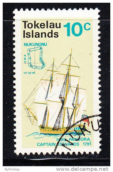 Tokelau Used Scott #23 10c "Pandora' Sailing Ships - Discovery Of Tokelau Islands - Tokelau