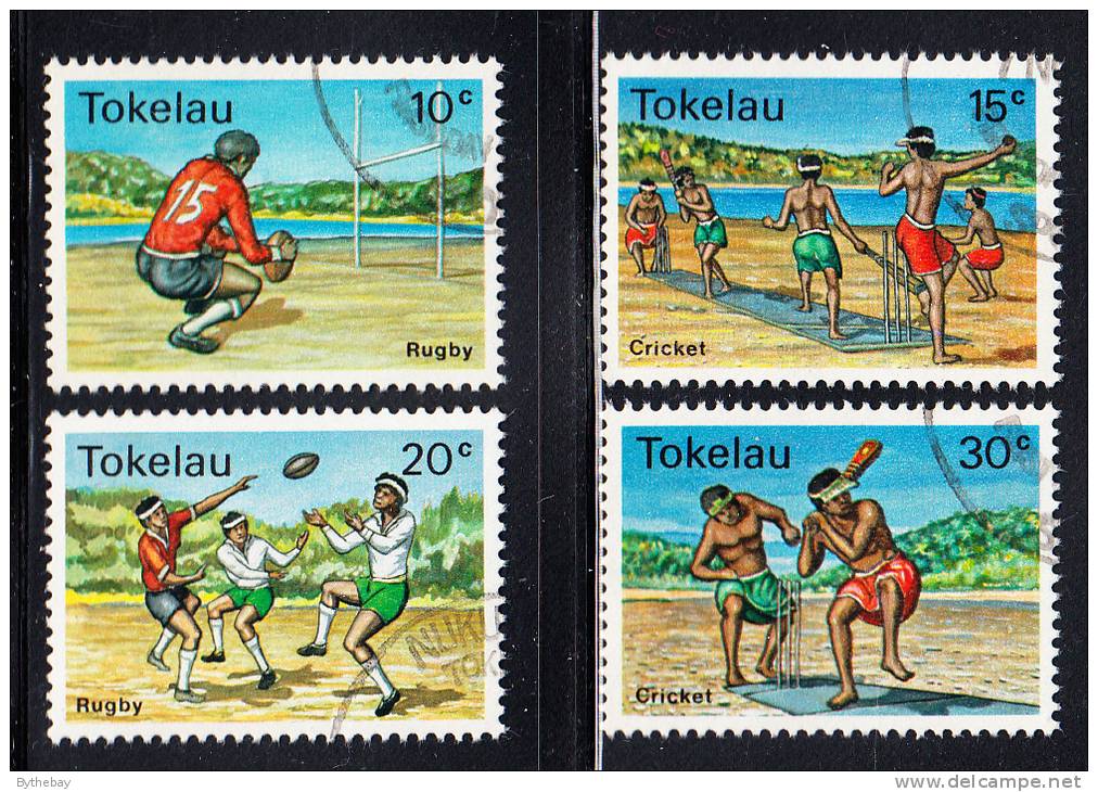 Tokelau Used Scott #69-#72 Rugby, Cricket - Tokelau