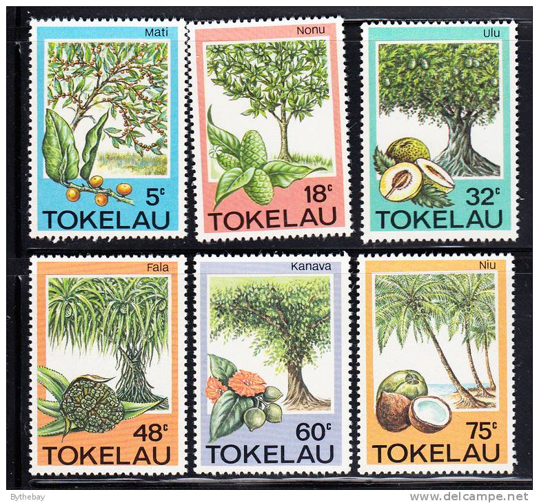 Tokelau MNH Scott #114-#119 Trees, Herbs, Fruits - Tokelau