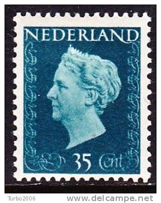 1947-48 Koningin Wilhelmina 35 Cent Groenblauw Ongestempeld NVPH 485* - Unused Stamps