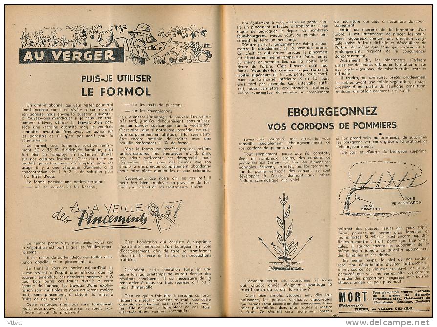 L&acute;AMI DES JARDINS (avril 1949) : La Maison, La Basse-Cour, Le Rucher (65 Pages) Celeris, Coursonne Sur Pommier, Ro - Tuinieren