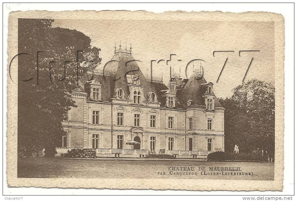 Carquefou (44) : Le Château De Maubreuil En 1945. - Carquefou