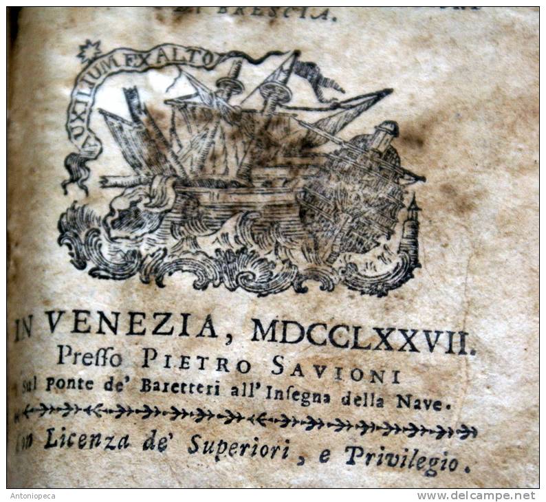 ANTICO LIBRO RELIGIOSO ASSISTENZA AI MOIBONDI DEL 1777 - Livres Anciens