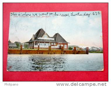 - Vermont > Burlington  Lake Champlain Yacht  Club 1906 Cancel - --  - - Ref 547 - Burlington