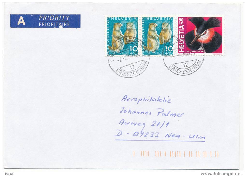 Switzerland Cover Sent To Germany Zürich 7-4-1999 - Lettres & Documents