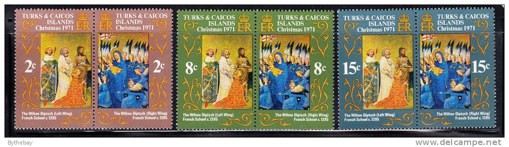 Turks & Caicos MNH Scott #240-#245 Se-tenant Pairs Christmas - Turks & Caicos (I. Turques Et Caïques)