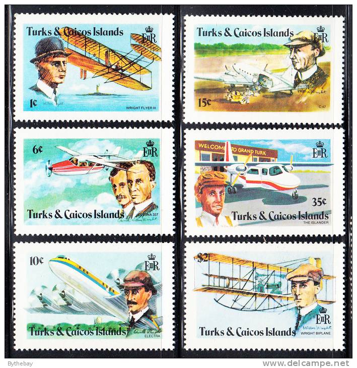 Turks & Caicos MNH Scott #347-#352 Aviation Progress - Turks & Caicos (I. Turques Et Caïques)