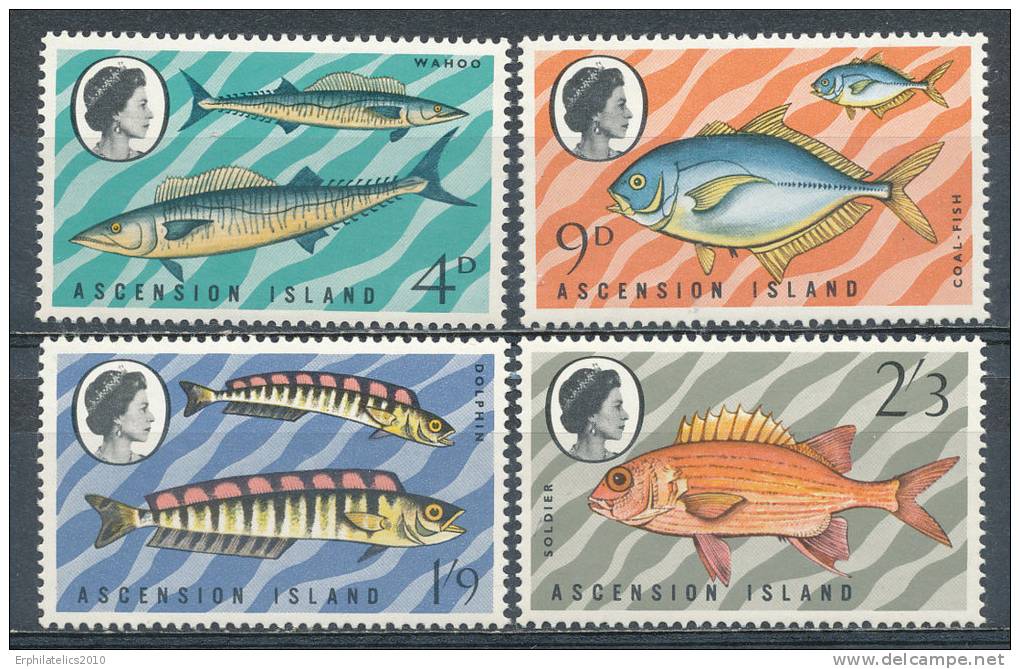 ASCENSION  1970 FISH ISSUE SC# 130-133 VF MNH - Ascension