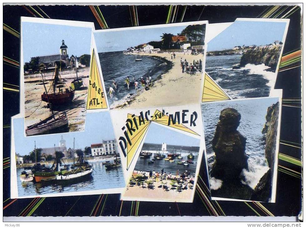 PIRIAC  Sur Mer--1962--Vues Diverses ,cpsm Gd Format N° 1C  éd Combier - Piriac Sur Mer