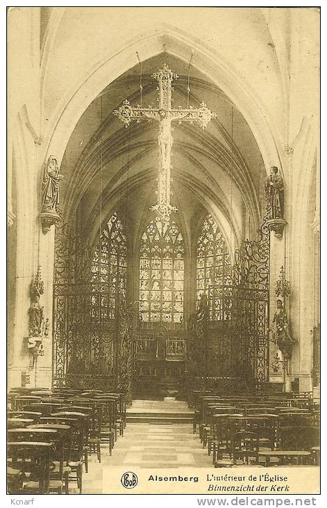 CP De ALSEMBERG " L'intérieur De L'église  / Binnenzicht Der Kerk " . - Beersel