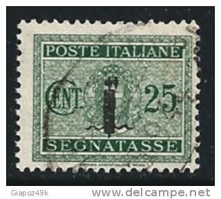 ● ITALIA - R.S.I. 1944 - SEGNATASSE - N.° 63 Usato - Fil. S - Cat. ? € - Lotto N. 941 - Impuestos