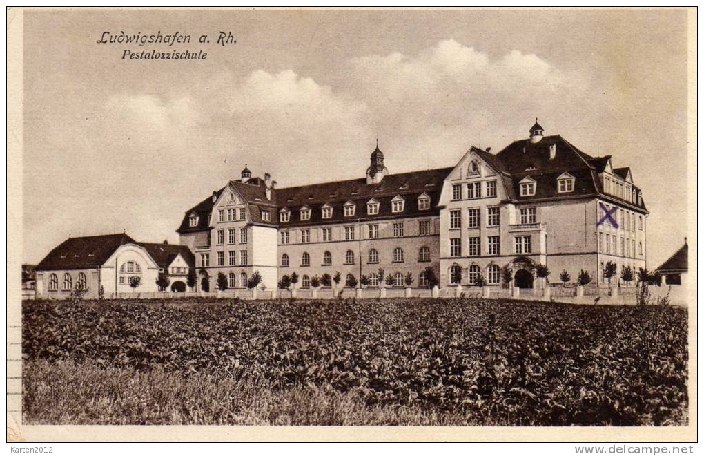 Ansichtskarte Ludwigshafen, Pestalozzischule - Ludwigshafen