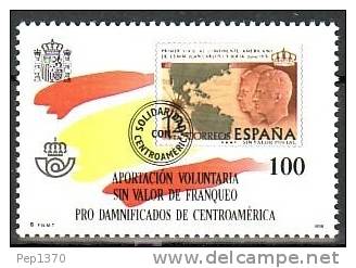 ESPAÑA 1998 - SELLO DE BENFICENCIA PARA LAS VICTIMAS DEL HURACAN MITCH - Timbres Sur Timbres