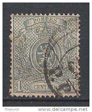 Belgie, Belgique  1866-67  1 C. Grijs - T14&frac12;  Y&amp;T 23a  Mi. 20c  Used, Oblitéré, Gest. - 1866-1867 Coat Of Arms