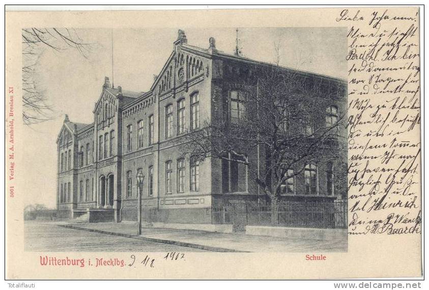 Wittenburg Zwischen Hagenow U Zarrentin Schule 2.8.1902 Gelaufen TOP-Erhaltung - Hagenow