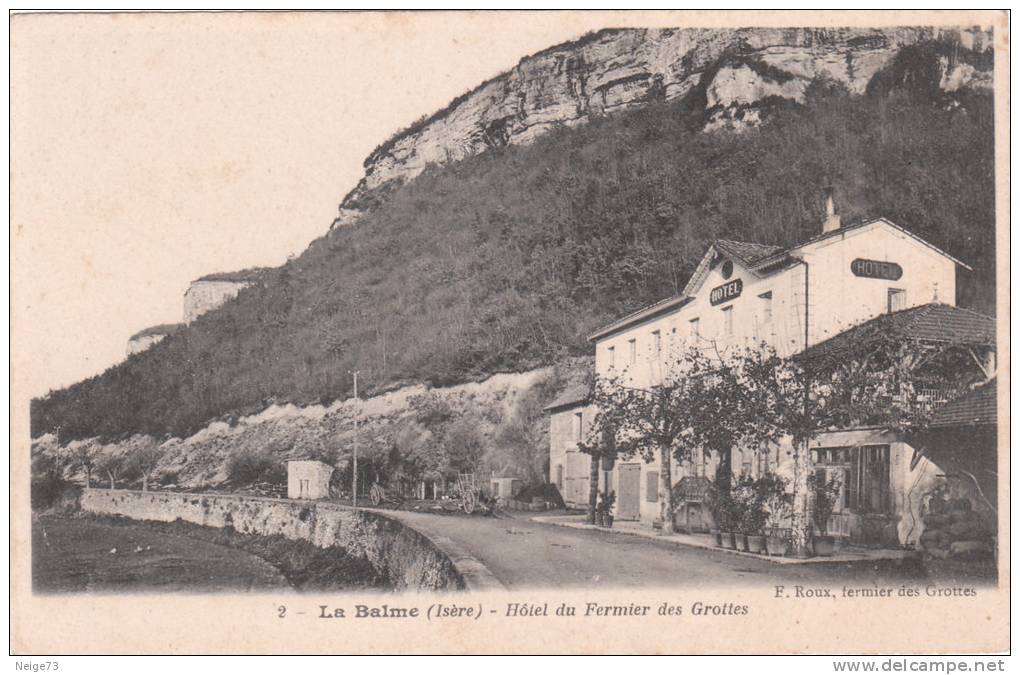 Carte Postale Ancienne De L´Isère - La Balme - Hôtel Du Fermier Des Grottes - La Balme-les-Grottes