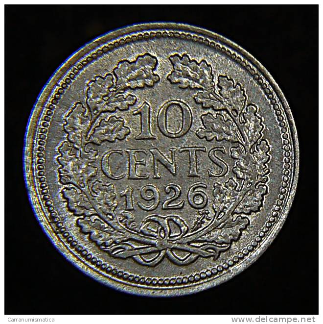 10 CENTS 1926 SILVER - WILHELMINA - 10 Cent