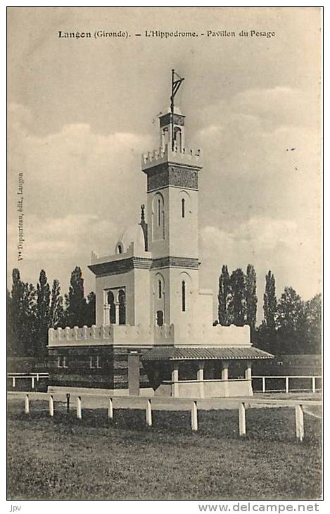 33 LANGON . L´HIPPODROME . PAVILLON DU PESAGE . - Langon