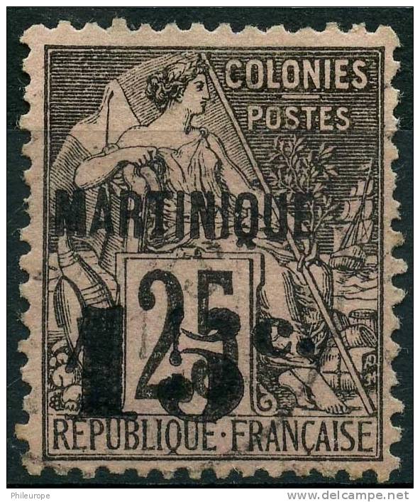 Martinique (1888) N 17c (o) Signé Calves (chiffre 5 Penché) - Andere & Zonder Classificatie