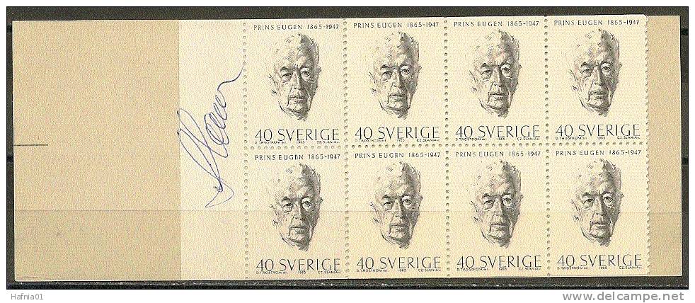 Czeslaw Slania. Sweden 1965. 100 Anniv Prince Eugen. Booklet. Michel 536 D, MH  MNH. Signed. - Neufs