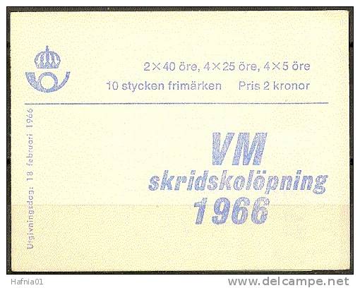 Czeslaw Slania. Sweden 1966. World Champion Ship Iceskaiting.. Booklet. Michel  MH 10 I  MNH. - Neufs