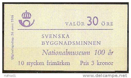 Czeslaw Slania. Sweden 1966. National Museum.  Booklet. Michel  549-50  MNH. - 1951-80