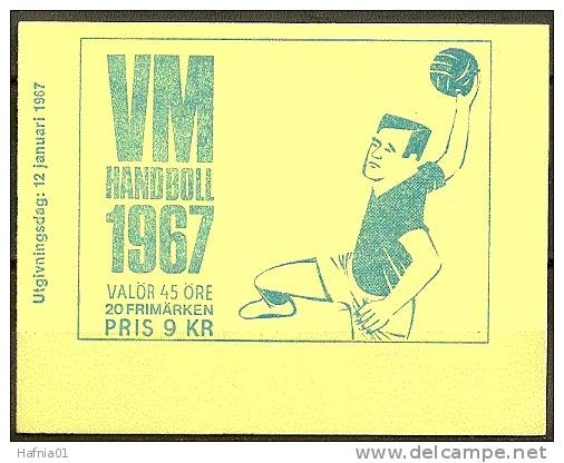 Czeslaw Slania. Sweden 1967. World Champion Ship Hand Ball. Booklet. Michel 568 D  MH.  MNH. - 1951-80