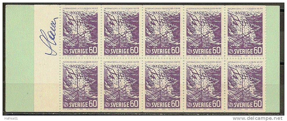 Czeslaw Slania. Sweden 1964. Int. Tele Union(ITU). Michel  534 D Booklet MNH.  Signed. - Neufs