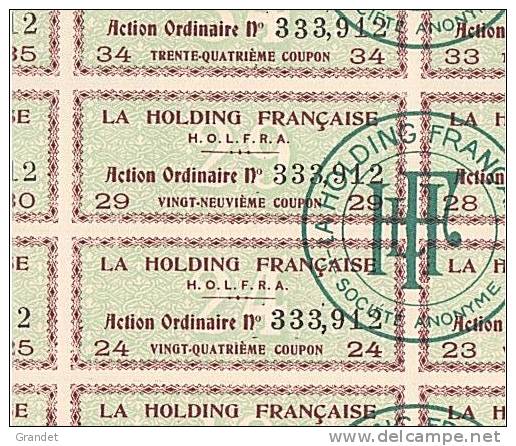 ACTION - LA HOLDING FRANCAISE - 1929. - Industrie