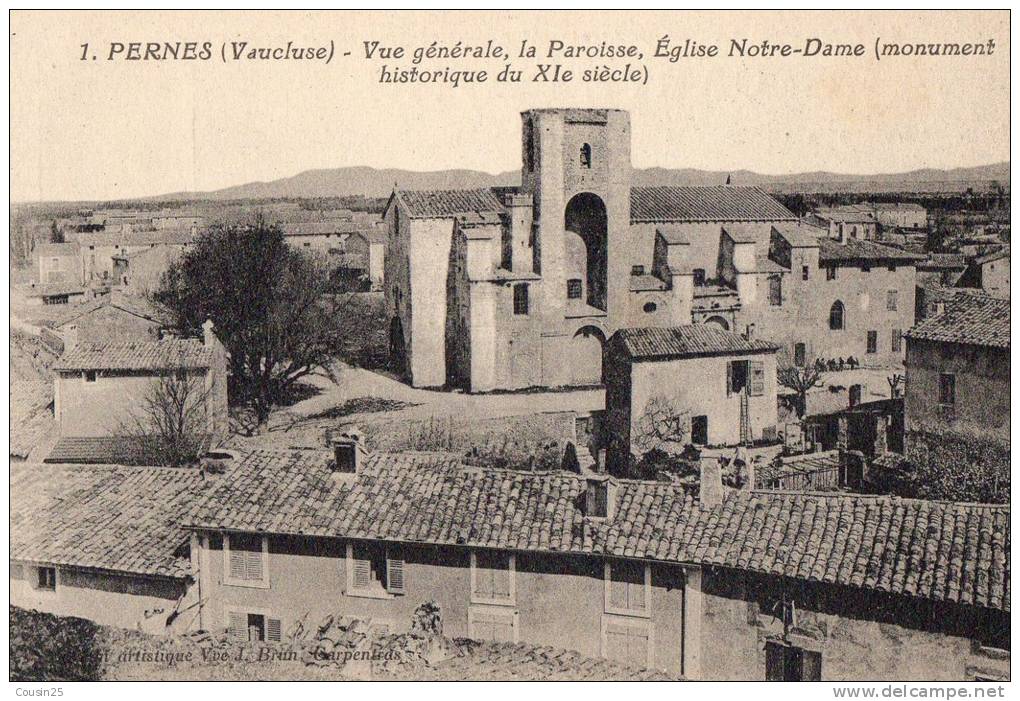 84 PERNES - Vue Générale, La Paroisse, Eglise Notre Dame - Pernes Les Fontaines