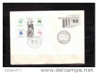 1988. Hungary, Stamp Expositions, Block  FDC - FDC