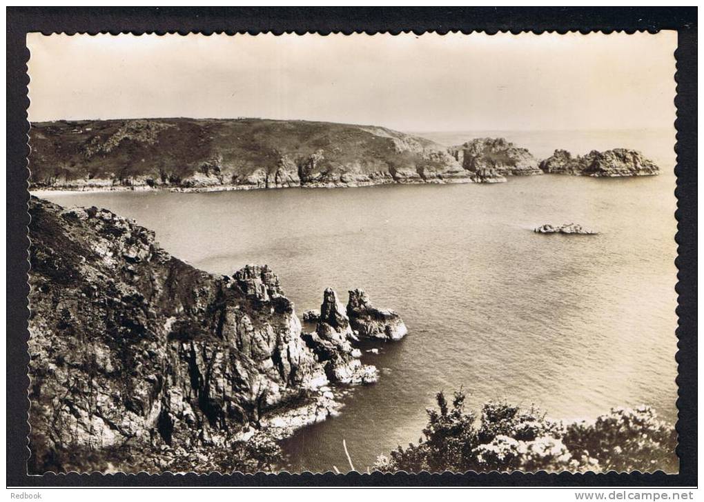 RB 863 - Real Photo Postcard - Dog &amp; Lion Rocks Showing Pea Stacks - Guernsey Channel Islands - Guernsey
