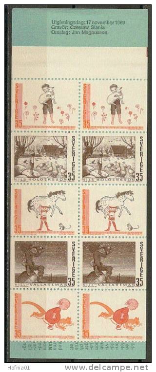 Czeslaw Slania. Sweden 1969. Fairy Tales. Booklet Michel MH 23, MNH. - 1951-80