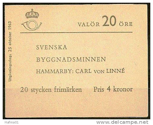 Czeslaw Slania. Sweden 1963. Historic Buildings. Michel 511D Booklet. MNH. Signed. - 1951-80