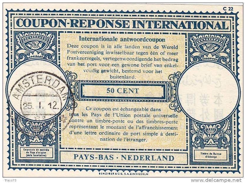 COUPON-REPONSE INTERNATIONAL ( NEDERLAND ) _ 50 Cent - Brieven En Documenten