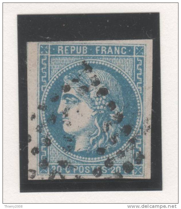 Emission De Bordeaux  N° 46B Avec Oblitération Losange  TTB - 1870 Bordeaux Printing