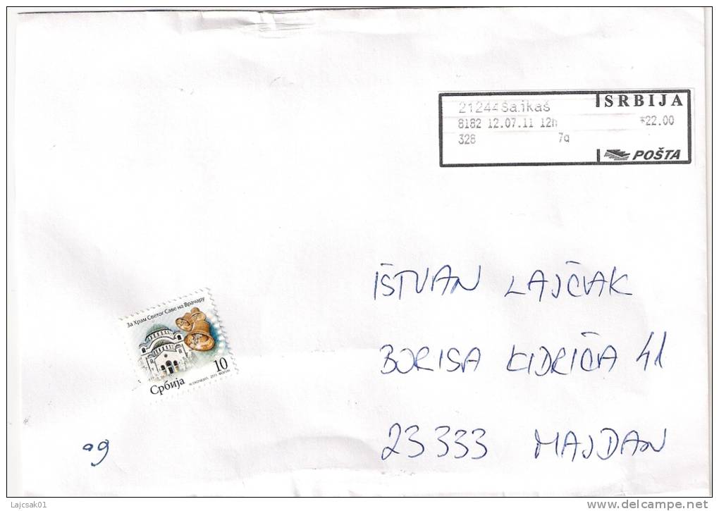 Serbia 2011. Cover With ATM Label Machine Stamp - Servië