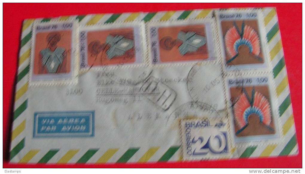 ==BRASIL 1976 AIR MAIL  BRIEF NACH DE Mef - Lettres & Documents